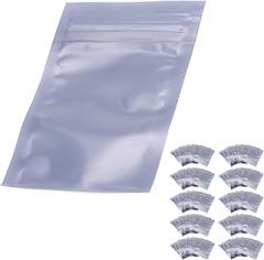 Antistatic Resealable Pouch Storage Bag for Electronic Accessories Anti Static Reusable Silver Gray CPP PET Material 100Pcs 6x9cm