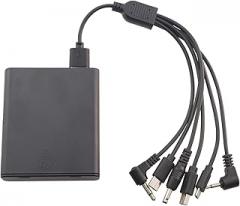 Safe Emergency Charger External Power Supply Box 6 in 1 Connector Adapter Security Door Lock Backup Battery Box For Electronic Cabinet Locks and Toy Devices