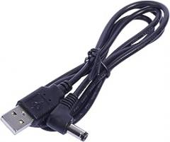 USB to DC5.5 x 2.1mm Power Cord Charging Cable for Electronic Keyboard, LED Light, 5V Device