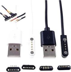 New 2026 1 3 5 20 50 Magniticic USpB Charging Cable Male Female Spring-Loaded Pin C0innector 4 Position 2.5mm Pitch Power Data 36V 2A