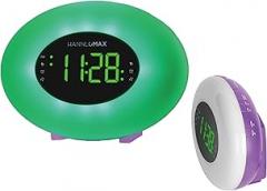HANNLOMAX HX-162CR AM/FM PLL Radio with Alarm Clock, RGB Mood Light (7 Colors) and Dynamic Mode, 1
