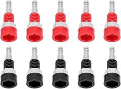 2mm Brass Banana Female Jack Socket Test Probe for Multimeter, High Conductivity Binding Post Terminal for Industrial Equipment, 5 Red 5 Black Terminals, Electronics and Automotive