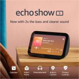 Echo Show 5 (3rd Gen, 2023 release) | Smart display with 2x the bass and clearer sound | Charcoal Charcoal Device only