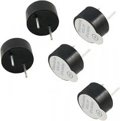 uxcell 9mm Dia 5 Pcs DC 5V 2 Terminals Electronic Continuous Sound Buzzer