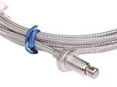 E Type M6 Bolt Head Probe Thermocouple Temperature Sensor with 2M Cable for Industrial Controller 1Pcs(Cable Length 1m)