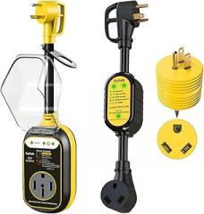 EyGde 30 Amp to 50 Amp RV Adapter with Surge Protector Waterproof+30 Amp to 110 RV Adapter - Patented Power Adapter with Surge Protector