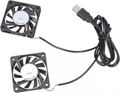 Double USB Computer Cooling Fan 5V 3000RPM 25DBA Noise 60x60x10mm for CPU and Electronics Cooling