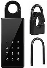 Smart Key Lock Box with Code, Lock Box for House Key, Hide a Key Outdoor, Door Hanging Key Hider Electronic Combination Lockbox for Realtor, Hosts, Keys Safe Storage