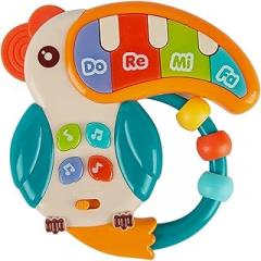 Baby Piano Toy Animals Piano Keyboard Toy with Light and Music Piano Keyboard Infant Toy Electronic Organ for 1-6 Years Old, Woodpecker