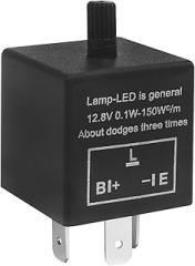 CF-13 LED Flasher Relay, Turn Signal Relay, 3 Pins 12V Turn Signal Adjustable Frequency Flasher, Universal Car Accessories Plug and Play Automotive Electronic Flashers for Car SUV Motorcycle