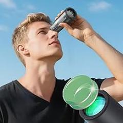 Mini Telescope for Adults,3000X25 Monocular Focus Optics Telescopes onocular Power Monocula for Sporting Events,Concerts,Camping,Scope,Travelling,Black