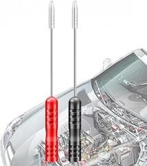 Back Probe Needles - Compact Size, Stainless Steel PA Blend, Silver Red, Insulation Needle, Multimeter Accessory, Electronic Probe | Fine Point Connector Tip for Circuit Checking and Auto Repair Use