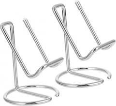 2pcs Flexible Metal Phone Rack Business Card Holder Line Design for Office