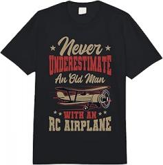 RC Airplane Aerodynamic Apparel RC Airplane Old Man Operator Electronic Aerodynamic Plane Comfort Colors Adult Heavyweight T-Shirt