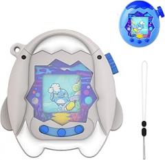 Protective Case for Tamagotchi Paradise – Silicone Hard Shell Cover for Tamagotchi Paradise Electronic Pet,Waterproof Sweatproof Washable Shockproof Anti-Drop 360° Full Protection(Grey)