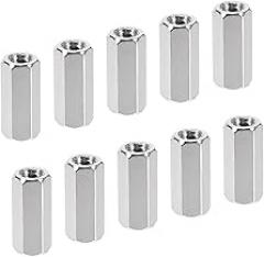 YOKIVE 10 Pcs M4 Spacers, Brass Hex PCB Standoffs Nuts, Keep Height Consistent, Great for Motherboard, Circuit Board, Electronics (Silver Tone, 12mm)
