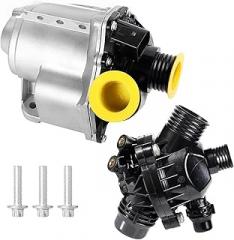 Electric Engine Water Pump Coolant 11517588885 Compatible For BMW N54 N55 135i 335i 535i 740i 640i 740i X1 X3 X5 X6 Z4 Series 3.0L(Pump and Thermostat)