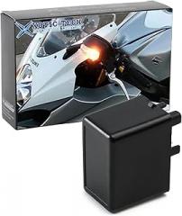 x xotic tech 7-Pin Electronic LED Flasher Relay Hyper Flash Fix Fit for Turn Signal Blinker Bulbs