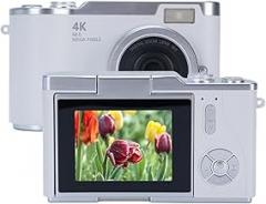 Digital Camera for Photography, 1080P 48MP Compact Travel Vlogging Camera, 8X Electronic Zoom Point and Shoot Camara with 2.4inch Flip Screen, Built in LED Fill Light, Multi