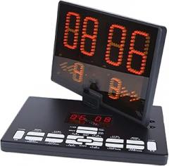 LED Volleyball Electronic Scoreboard, Basketball Game Scoreboard, 180° Rotating Screen, Displaying The Scores of 2 Teams (0-99), Game Scores (0-9), for Courts