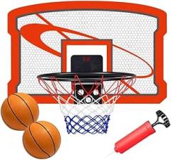 Basketball Hoop with Electronic Scoreboard Multipurpose Easy to Assemble