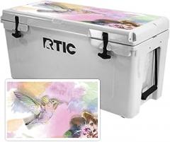 MightySkins (Cooler Not Included) Skin Compatible with RTIC 65 Cooler Lid (2017 Model) - Water Color Mocking | Protective, Durable, and Unique Vinyl wrap Cover | Easy to Apply | Made in The USA