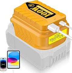 100W USB Charger Adapter for DeWALT 20V Battery, Battery Charger Power Station with USB and Type-C Output Port, for Electronic Device Phone, Laptop Computer Charge(Bare Tool Only)