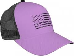 KOSPOGO Electronics Engineer USA Flag Baseball Cap Women Men Mesh Baseball Caps Adjustable Outdoor Sports Sun Hat Trucker Mesh Hats Black