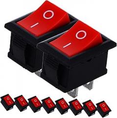 Cabilock 10Pcs Rocker Electric Switch Replacement for DIY Projects Compact Material Secure Circuit Connection for Electronic Devices