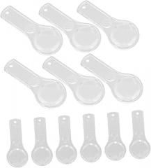 12pcs Elderly Reading Magnifier Portable Magnifying Magnifier Light Loupe for Science