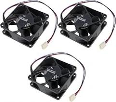 SING F LTD 3Pcs PC Cooling Systems 70x70x25 mm 12V 3-Pin Brushless Fan Silent Cooling for CPU, Heatsink, Case, Projectors and Electronics