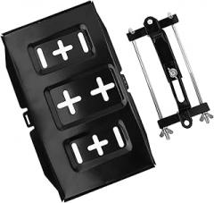 Universal Battery Tray Battery Holder Battery Box with Adjustable Hold Down Clamp Kit 135-190mm Width for Automotive Marine Use