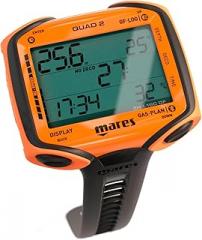 Mares Quad 2 Smart Wrist Underwater Scuba Dive Computer | Depth, Decompression, Time Display, Orange