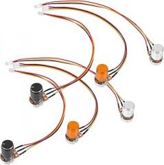 Alipis 3 Set Adjustable Trimmer Potentiometer with Wiring Cable for Audio Equipment and Electronic Projects Reliable Variable Resistor for Circuit Adjustments Random Color