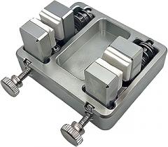 Adjustable Soldering Support Fixture - Precision Holding Stand | Steel Frame With Heat Shield Jaw, Electronics Assembly Tool Repair Positioning Aid Workstation Usage