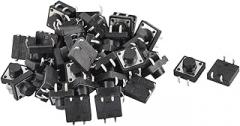 Panel PCB Industrial Switches Momentary Tactile Tact Push Button Switch Electronic Component 12 x 12 x Pushbutton Switches 7mm 44pcs