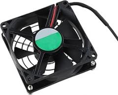 USB Powered 8cm Cooling Fan with Thermostat Control Efficient Automatic Operation, 3 Speed Options for Electronics and Gaming Consoles (B)