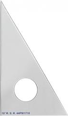 10-inch 30-60-90 Drafting Triangle, Clear Plastic