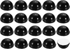 PATIKIL 0.75 x 0.39 Inch Silicone Speaker Isolation Pads, 20 Pcs Hemisphere Bumpers Isolation Feet Non-Skid Adhesive Speaker Pads for Turntable Subwoofer Record Player, Black
