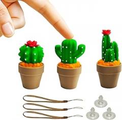 3 Pcs Cactus Clickers for Adults Office Stress Reliever Sensory Decompression Anxiety Relief Gadgets