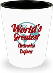 Amorfos Cute Electronics Engineer Gifts - Shotglass For Passionate/Enthusiastic Electronics Engineer - Funny/Cute Shot Glass For Electronics Engineer - Appreciation Gift
