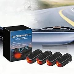 4 PCS Anti-Freeze Electromagnetic Car Snow Removal Device| 2-in-1 Car Defroster and Dummy Anti-Theft Alarm with Flashing LED| USB Rechargeable |Complete Winter Safety Kit for All Vehicles (4)