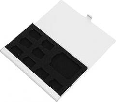 TEHAUX Aluminum Alloy Memory Holder Case with Slots for Cards Durable Storage Organizer for Easy Arrangement and Protection of Electronic Accessories