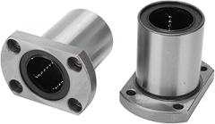 2PCS Linear Ball Bearing, Stable Bearing Steel Flange Linear Bearing, Linear Motion Bearing, Linear Drive Bearing for Electronic Machinery Power Tools