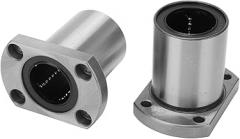 2Pcs Flange Linear Bearing, Linear Motion Bearing Replacement, Low Operating Load Smoothly Rotation Point Contact, CNC Linear Bearing for Electronic Machinery Power Tools, Includes