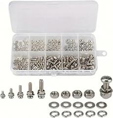 320pcs Stainless Steel Hex Nut and Bolt Set, Metric M2 M2.5 M3 M4 M5 Hardware Assortment, Universal Screw Kit for Electronics and DIY Repair