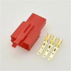 20Sets 3 Pin/Way Automobile Electronic Motorcycle Wiring Harness Connector Plug 6030-3991 6040-3111 (Color : Male red, Size : 20Sets)