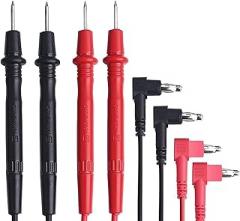Banana Plug Multimeter Test Leads,1000V 10A Digital Multi Meter Clamp Tester Probe Test Probes Leads for Multimeter Electronic Test Leads Accessories (4 pcs)