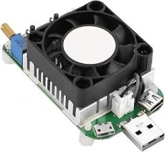 ZJchao USB Electronic Load Battery Tester High Performance Intelligent Discharge Testing Device with LED Display for Charger Capacity Measurement Micro USB Type C Cable Testing 80x40mm