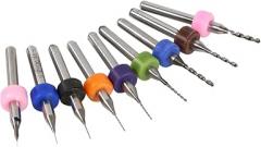 10Pcs Carbide Micro Drill Bits PCB Circuit Board Drill Bits Tip Spiral Flute for Electronics Repair and DIY Projects(0.2mm)